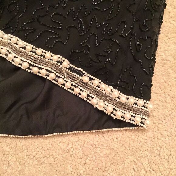 Patra Stenay VTG Black Beaded 100% Silk Blouse Top - Picture 8 of 8